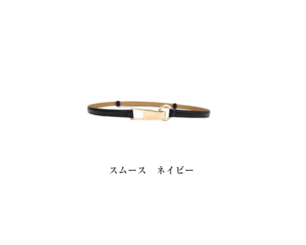 ゴールドバックルスライドレザーベルト（日本製）