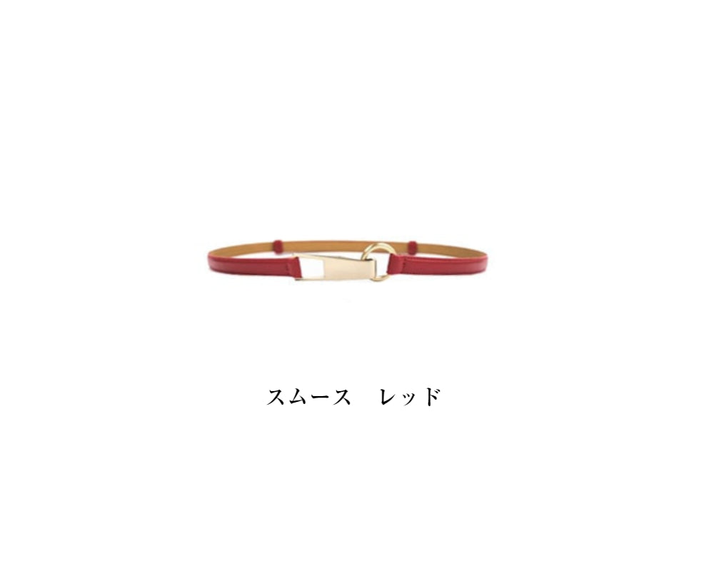 ゴールドバックルスライドレザーベルト（日本製）