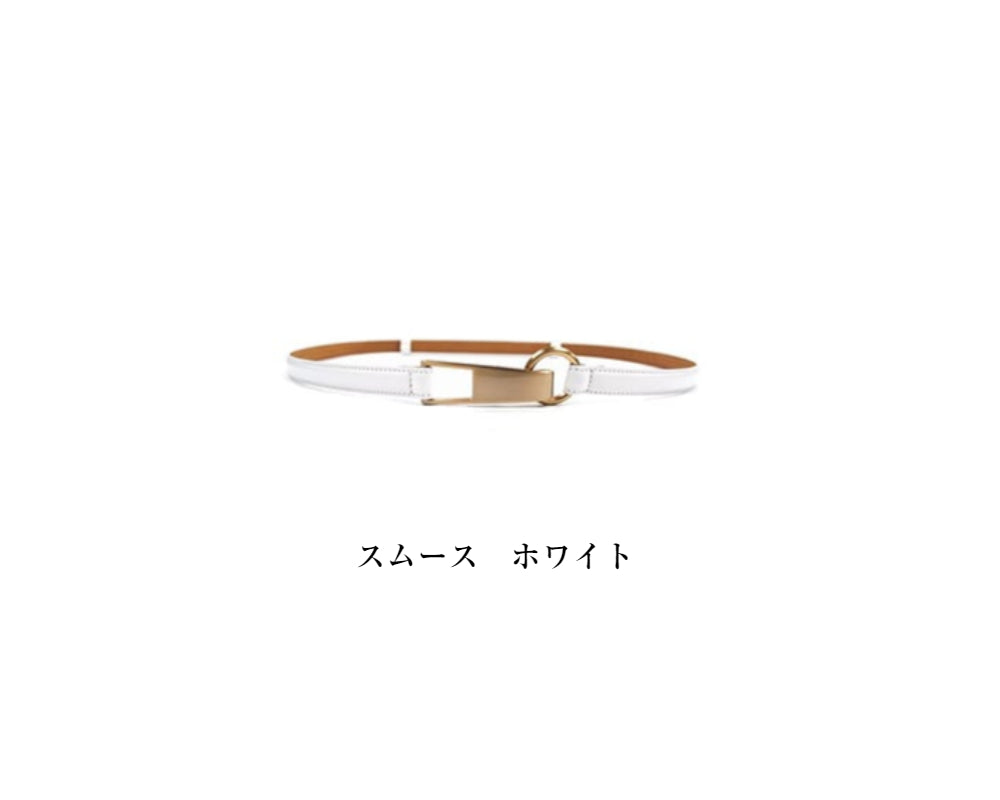 ゴールドバックルスライドレザーベルト（日本製）