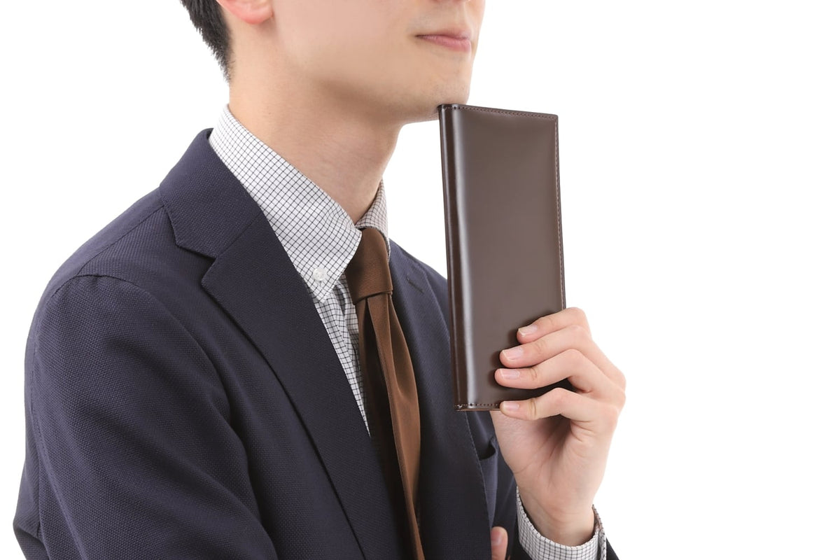 コードバン 二つ折りロングウォレット　長財布（日本製）