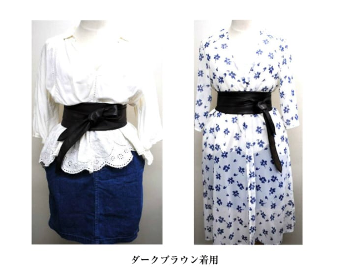 レザーサッシュワイドベルト